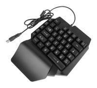 JECOMPRIS Clavier de Jeu Mécanique Main 39 Touches en Plastique Noir | Rétroéclairage, Format Compact et Portable, pour Divertissement à Domicile et Parties, Jeune Public