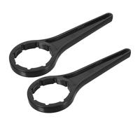 JECOMPRIS Clé à Ouvrir le Fût 2 Pièces en Plastique Noir, pour Couvercles de Seaux 20-30 Kg et 10-25 L, Outil Industriel Adapté aux Fûts Chimiques, Ouvre-couvercle Robuste et Portable