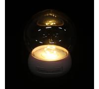 JECOMPRIS Cloche en Verre Éclairée LED Rose Éternelle Rose, Dôme Décoratif 15 Cm, Vitrine Élégante pour Saint-Valentin et Décoration Intérieure, Dôme de Fleurs Préservées sans Poussière