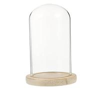 JECOMPRIS Cloche Verre pour Fleurs Préservées Base Cloche Verre pour Fleurs Immortelles Et Décoration