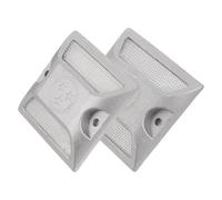 JECOMPRIS Clous de Signalisation en Plastique, 2 Pièces, Marqueurs Routiers pour Terrains de Sport Extérieurs, Balises d'Allée Réfléchissantes