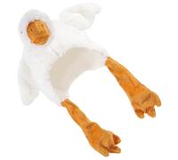 JECOMPRIS Coiffe Grosse Oie en Peluche Ailes Ouvertes Couvre-chef Doux et Confortable pour Photos et Spectacles Accessoire Original pour Fêtes et Événements Peluche Animaux 1 Pièce