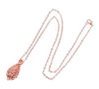 JECOMPRIS Collier Pendentif Évidé de Goutte D'eau en Alliage, Collier Créatif avec Pierre de Lave, Précision Exceptionnelle et Artisanat Raffiné, Présent D'anniversaire