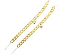 JECOMPRIS Collier pour Chien Doré Clochette 2 Pièces, Chaîne en Abs Confortable et Facile à Nettoyer, Accessoire Élégant pour Petits et Moyens Chiens