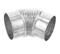 JECOMPRIS Conduit de Cheminée Coudé en Acier Galvanisé 10 Cm Angle 45° pour Poêle à Bois Extérieur, Tuyau D'échappement Métallique Spiralé, Accessoire Compatible Système Chauffage Bois