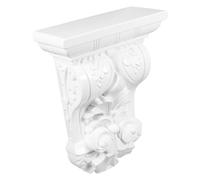 JECOMPRIS Console d'angle Romaine Décorative en Abs Blanc, Style Européen Sculpté Délicat, Légère et Prête à Peindre pour Décoration Intérieure Maison