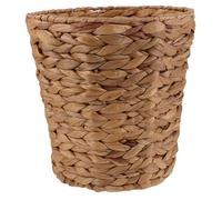 JECOMPRIS Corbeille à Papier Tressée à la Main en Jonc Naturel Petite Poubelle de Bureau et Chambre Panier de Rangement Écologique Marron Clair Corbeille Compacte Cuisine et Salon