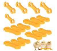 JECOMPRIS Correcteur de Pattes pour Poussin Lot de 12 Stabilisateurs de Jambe en Plastique Anneaux de Diamètres Variés pour Soutien et Alignement des Pattes de -Nés Oiseaux
