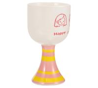 JECOMPRIS Coupe à Dessert en Céramique Rose sur Pied Gobelet à Glace Compatible Micro-Ondes et Réfrigérateur Verre à Boisson Original pour Réception et Usage Quotidien Présent