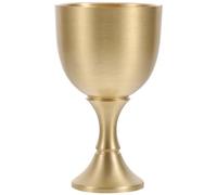 JECOMPRIS Coupe à Liqueur Rétro en Laiton, Calice Rond Robuste pour Temple