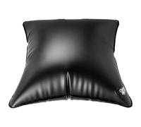 JECOMPRIS Coussin Gonflable Rond Semi-Transparent en PVC Oreiller de Voyage Portable Noir Confortable et Ajustable pour Camping Voiture et Extérieur