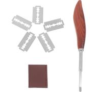 JECOMPRIS Couteau Lame Incurvée en Inox, Manche en Bois Ergonomique, Ensemble 1 Pièce pour Découpe Précise Marquage Pâte, Ustensile la Cuisine Indispensable pour Boulangerie Maison