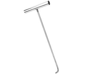 JECOMPRIS Crochet Levage en Acier Inoxydable 38 CM Forme de T pour Plaques d'Égout et Portes Coulissantes Outil de Traction pour Intervention sur Chantiers