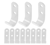 JECOMPRIS Crochets de Remorque Blancs 50X13X25 MM - Lot de 40 set de Pièces Vis et Chevilles - Clips Robustes pour Bâche Étanche - Fixation Résistante pour Auvent et Filet de Chargement -