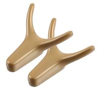 JECOMPRIS Crochets Muraux en Corne de Vache Style Rétro 2 Pièces pour Clés et Manteaux Entrée