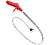 JECOMPRIS Déboucheur de Canalisations Flexible Quatre Griffes, Outil Ergonomique à Pression pour Toilettes et Évier, Spiralé de 130 CM Nettoyage