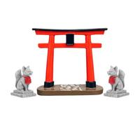 JECOMPRIS Décoration D'aquarium sans Décoloration ni Déformation Torii en Résine Ornement Solide pour Poisson pour Aquarium et Jardin Extérieur