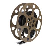 JECOMPRIS Décoration de bobine de film vintage - Présentoir de table en fer de 18 cm, idéal pour une soirée à thème cinéma ou théâtre.