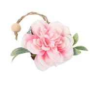 JECOMPRIS Décoration Murale Fleur Artificielle Rose en Tissu et Bois | Style Moderne et Simple, Légère à Suspendre, pour Maison, Vitrine, Poignée de Meuble et Fenêtre