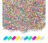 JECOMPRIS Décorations en Pâte Polymère 100g pour Bricolage DIY, Tranches d'argile Colorées Multicolores, Accessoires Décoratifs pour Maison de Poupée et Bijoux Artisanaux