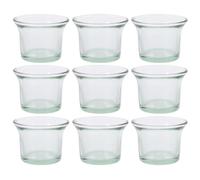 JECOMPRIS Distributeur Suspendu pour Oiseaux en Verre, Protège Aliment et Eau, Facile à Retirer, pour Petits Oiseaux Chanteurs en Extérieur, Pack de 9 Pièces