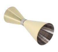 JECOMPRIS Doseur Double Japonerie pour Barman en Acier Inoxydable 304 avec Graduation Précise 30/60 Ml Verre Doseur à Cocktail Doré avec Double Capacité Outil de Mesure pour Bar et