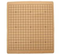 JECOMPRIS Échiquier Pliable Double Face en Tissu Velours et Simili Cuir, Tapis de Jeu 19 Lignes pour Xiangqi et Go, Portable et Résistant à L’Usure, Plateau de Jeu Pratique pour Adultes