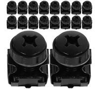 JECOMPRIS Écrous Cage M6 X 16 Cm Noirs 50 Pièces Vis pour Rack Serveur Écrous de Montage pour Armoire Serveur Fixation Industrielle Robuste Outil pour Boîtiers et Étagères