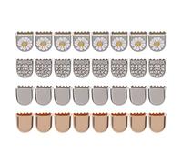 JECOMPRIS Embouts de Lacets Clipsables en Fer 32 Pièces Clips Verrouillables Décoratifs Blancs, Roses et Jaunes Extrémités Réglables pour Chaussures de Sport, Lacets Baskets, Solution