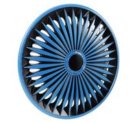 JECOMPRIS Enjoliveurs De Moyeu De Roue Automobile Décoratifs 13 Pouces Bleu Noir 4 Pièces Universels pour Voiture Printemps Été Finition Résistante Usage Extérieur Voiture