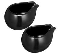 JECOMPRIS Ensemble de 2 Pots à Lait en Céramique Tasses à Café et Miel pour Sauces et Vinaigrettes Polyvalent et Pratique Cuisine et Restaurant Design Moderne