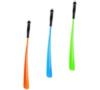 JECOMPRIS Ensemble de 3 Lève-chaussures Portatifs Colorés en Matériau Sûr, Chausse-pied Pratique pour Personnes Âgées, Femmes Enceintes, Usage Domestique et Quotidien, Outil Compact