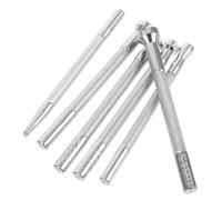 JECOMPRIS Ensemble de 6 Outils D'estampage pour Cuir en Alliage Argenté, Gravure de Précision Polyvalente pour Projets Créatifs et Maroquinerie Artisanale
