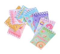 JECOMPRIS Ensemble de 8 Cahiers à Spirale pour Étudiants Motif Donut, Papier Léger et Métal Solide, Design Unique et Coloré, pour L'école Campus