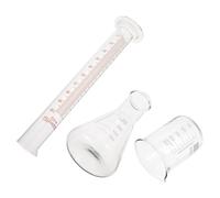 JECOMPRIS Ensemble de Laboratoire Verre Doseur en Verre 250ml et Cylindre Gradué Précis pour Expériences Scientifiques Cuisine et Laboratoire