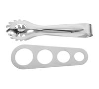 JECOMPRIS Ensemble de Pinces à Pâtes en Acier Inoxydable, Fourchette à Spaghetti et Cuillère à Boulettes, Ustensile de Service Multifonction, Outil de Mesure des Pâtes Cuisine