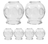 JECOMPRIS Ensemble De Thérapie Par Ventouses En Verre 6 Pièces Tasses De Massage Sous Vide Pour Stimulation Musculaire Et 2.76 Pouces