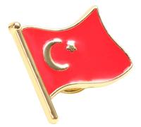 JECOMPRIS Épingle en Alliage Forme Drapeau National Rouge Décoration Solide Créative pour Événements Spéciaux et Anniversaires