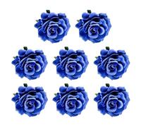 JECOMPRIS Épingle en Tissu Fleur Rose Grosse 10cm Paquet de 8 Pièces Accessoire Décoratif Élégant pour Mariage Fête Soirée Femme Mariée