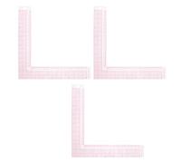 JECOMPRIS Équerres de Couture en L en Plastique Transparent 3 Pièces, Règle de Tailleur Échelle Intégrée 1 Mm, Outil de Mesure Précis pour Dessin de Patrons et Création de Vêtements