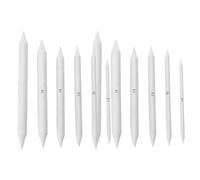 JECOMPRIS Estompeurs de Dessin en Papier Blanc, 2 Ensembles de 12 Pièces | Mélange Rapide et Lissage Précis du Graphite ou Fusain, Pointes Fines, Se Taillent Bloc Abrasif