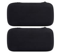 JECOMPRIS Étui Rigide Portable pour Microphone 2pcs en Eva Doublure Antichoc et Fermeture Éclair, Mallette de Transport Noire pour Voyage et Usage Professionnel