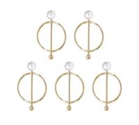 JECOMPRIS Fermoir pour Écharpe Lot de 5 Boucles en Perles Artificielles 43 MM Bal de Fin d'Année et Occasions Professionnelles