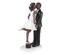JECOMPRIS Figurine Couple Résine pour Gâteau de Mariage Décor Élégant Cadeau Mariée Marié Accessoire Tabletop