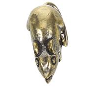 JECOMPRIS Figurine de Souris Laiton Vintage Sculpture Art Décorative Rat Chinois Objet de Collection Unique pour Bureau et Décoration Intérieure