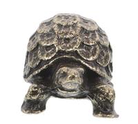JECOMPRIS Figurine de Tortue Feng Shui en Alliage Rétro, Statuette Décorative Chinoise pour Maison et Bureau, Ornement Amulette Élégant, Petite Sculpture Vintage de Table, Présent