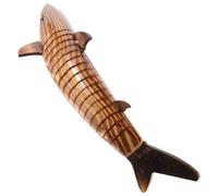 JECOMPRIS Figurine Requin Bois Modèle Océan Décoratif Sculpté Main Petite Statue Animale Naturelle pour Bureau et Maison Cadeau Collectionneur