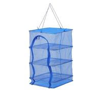 JECOMPRIS Filet de Séchage Suspendu Pliable à 4 Couches en Nylon Fermeture Éclair, Grand Espace de Séchage pour Fruits et Viande, pour Déshydrater chez