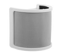 JECOMPRIS Filtre Anti-pop Microphone Forme en U avec Grille Métallique et Mousse Filtrante Blanche, Écran du Micro Réduit Bruit Plosif pour Enregistrement, Podcast, Streaming, Accessoires