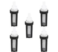 JECOMPRIS Filtre de Pompe à Eau Micro en Acier Inoxydable Noir, Lot de 5 Pièces pour Pompe Submersible, Adapté Tube Silicone Diamètre 7-8 Mm, Prévention des Blocages